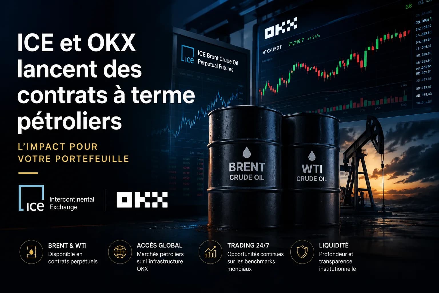 ICE et OKX lancent des contrats à terme pétroliers : l'impact pour votre portefeuille