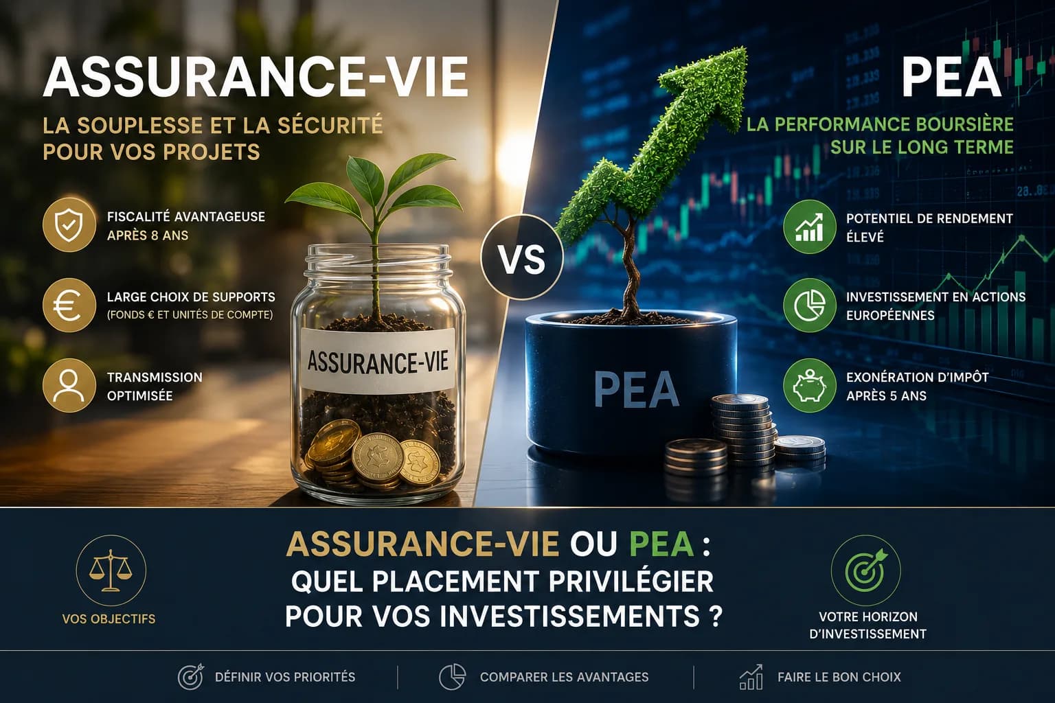 Assurance-vie ou PEA : quel placement privilégier pour vos investissements ?